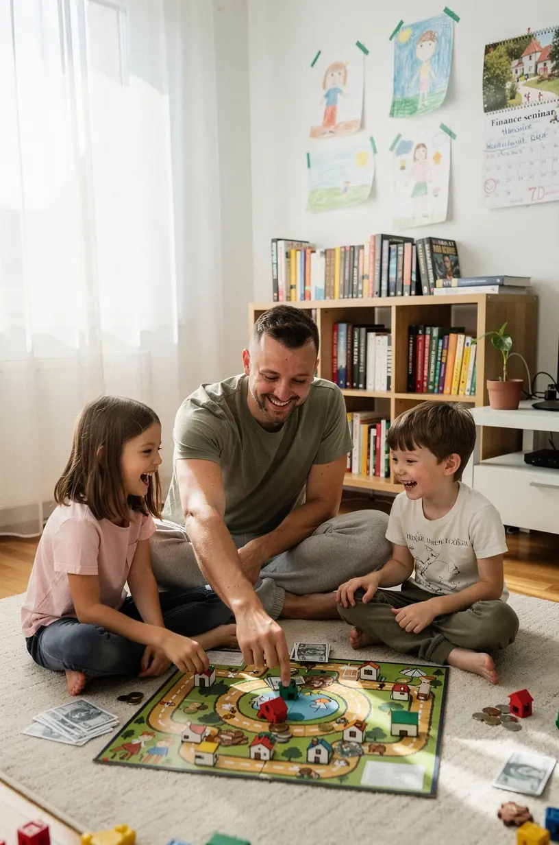 Tanácsadó magyarázza a pénzügyi tervezés lépéseit egy interaktív workshop keretében.