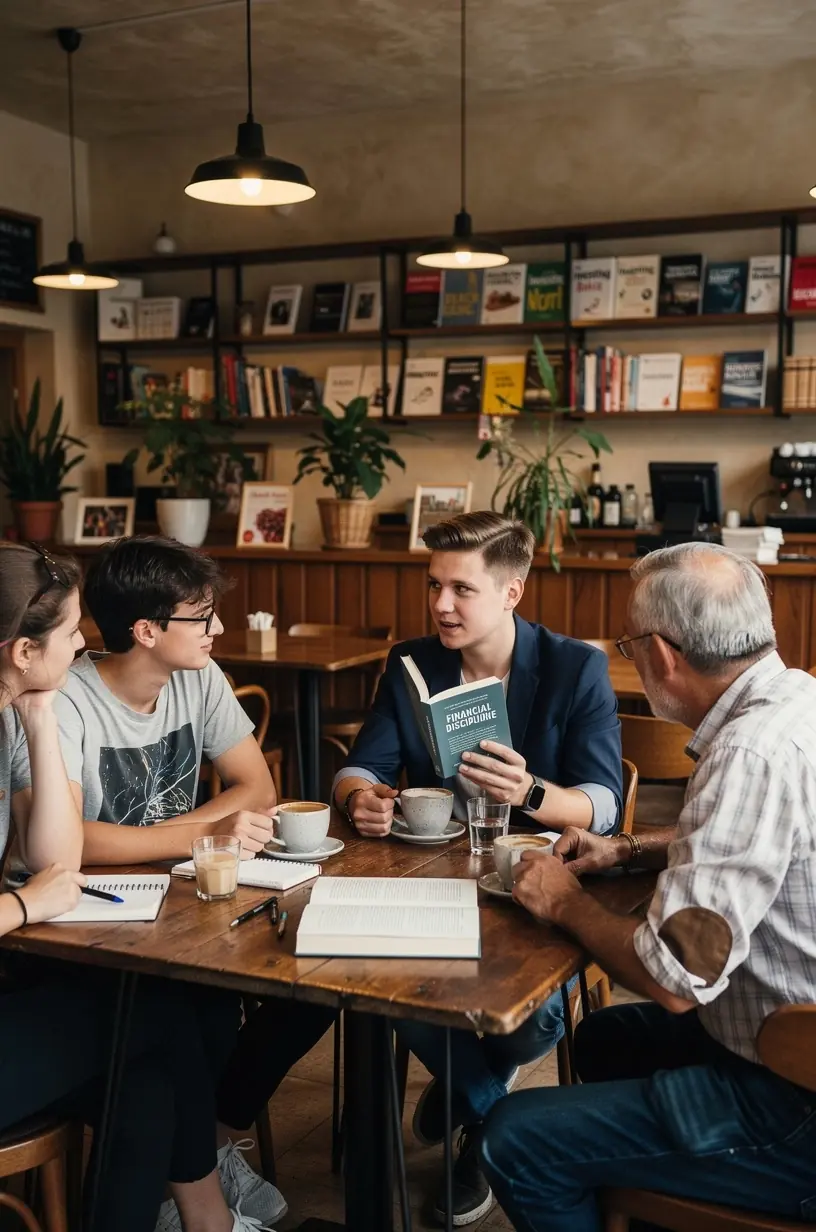 Olvasók figyelmesen tanulmányoznak egy személyes pénzügyi oktató blogot laptop előtt.